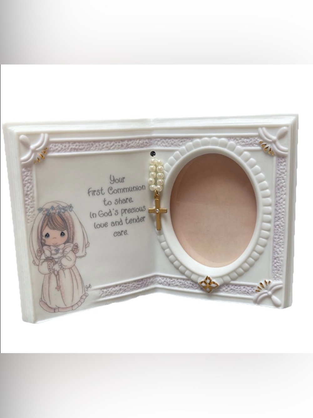 Precious Moments Girl’s Communion Porcelain Picture Frame
